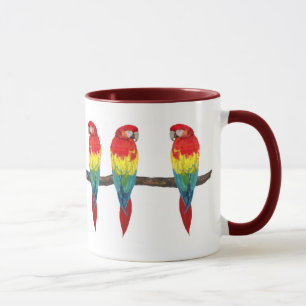 Scharlakansröd Macawmugg Mugg