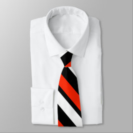 Scharlakansröd svartvit Diagonal-Görad randig Tie Slips