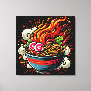 Scharp Ramen Japansk Noddlig Gatuart Canvastryck