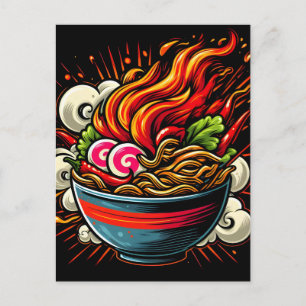 Scharp Ramen Japansk Noddlig Gatuart Helg Vykort