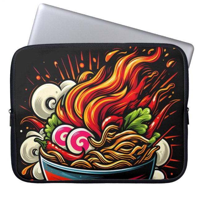 Scharp Ramen Japansk Noddlig Gatuart Laptop Fodral (Framsidan)