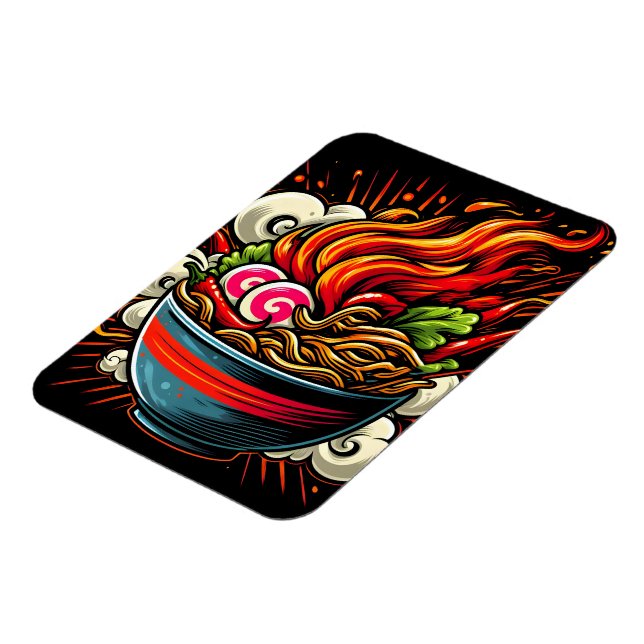 Scharp Ramen Japansk Noddlig Gatudesign Magnet (Vänstra Sidan)