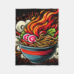 Scharp Ramen Japansk Nudel Gatukonst Fleecefilt