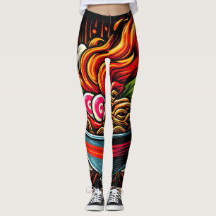 Scharp Ramen Japansk Nudel Gatukonst Leggings