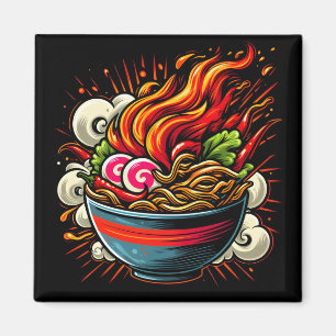 Scharp Ramen Japansk Nudel Gatukonst Magnet