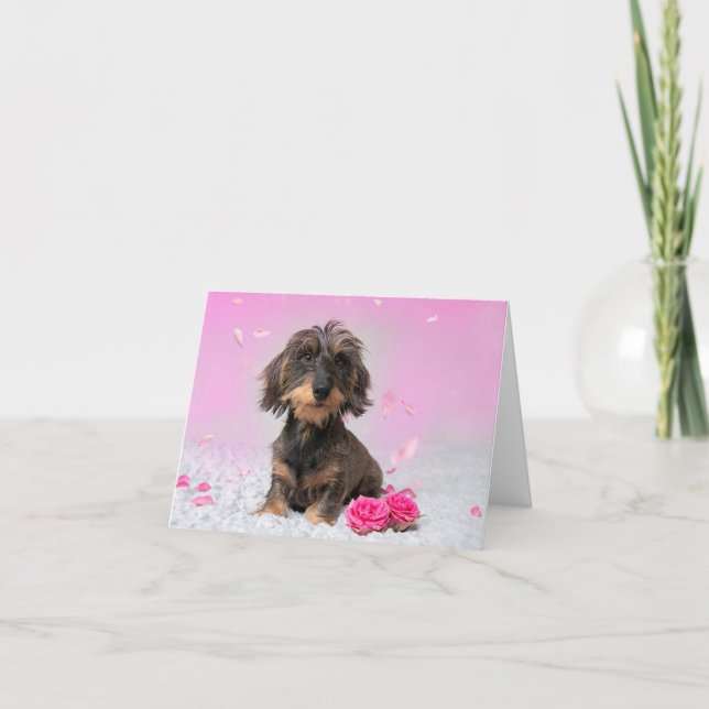 Schattige Teckel Kaart Kort (Framsida)