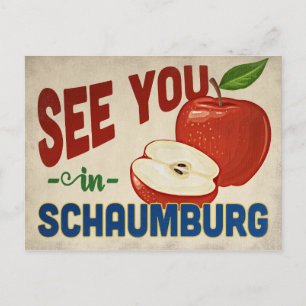 Schaumburg Illinois Apple - Vintage resor Vykort