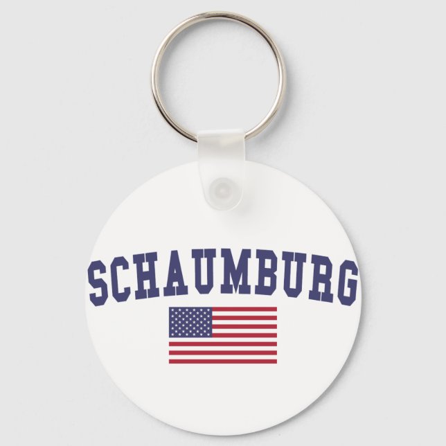 Schaumburg US Flagga Nyckelring (Framsida)