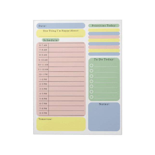 Schedule To Do Planner Checklist Organising Notes Anteckningsblock (Roterad)