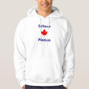 Scheer Nation Kanada Valection Red Maple Löv Färg Hoodie