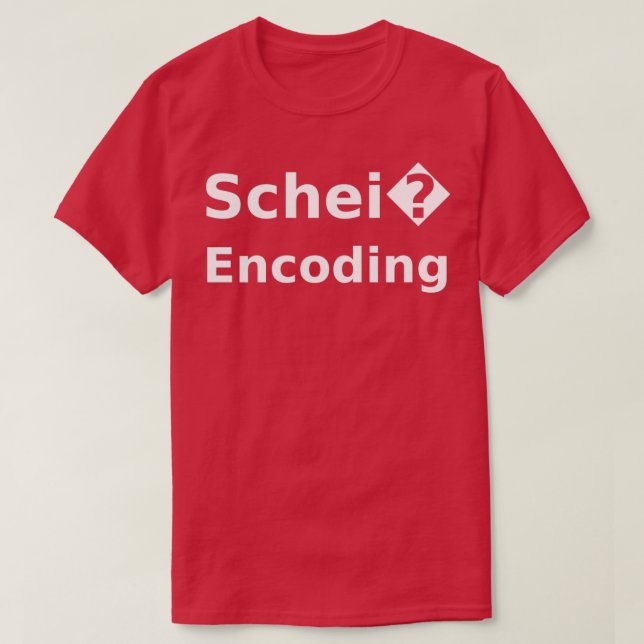 Schei Encoding Funny Software Ingenjör Design Whit T Shirt (Design framsida)