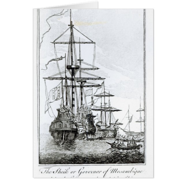 Schejken eller regulatorn av Mocambique Hälsningskort (Framsidan)