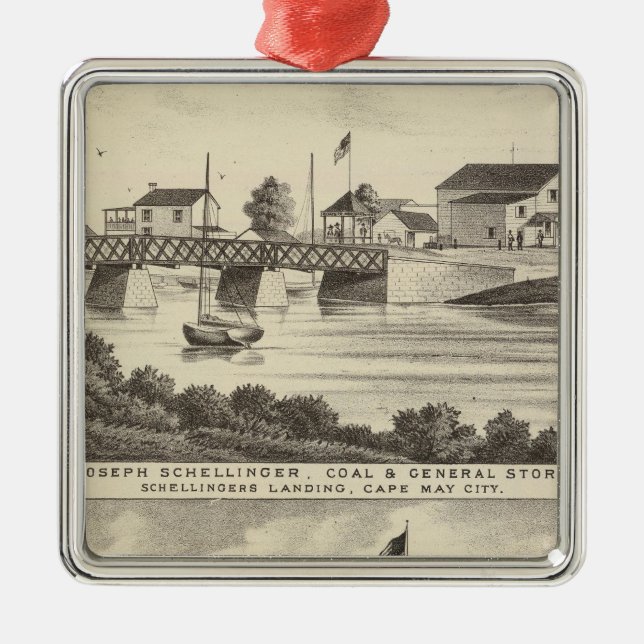 Schellinger Store och Ocean House Julgransprydnad Metall (Framsidan)
