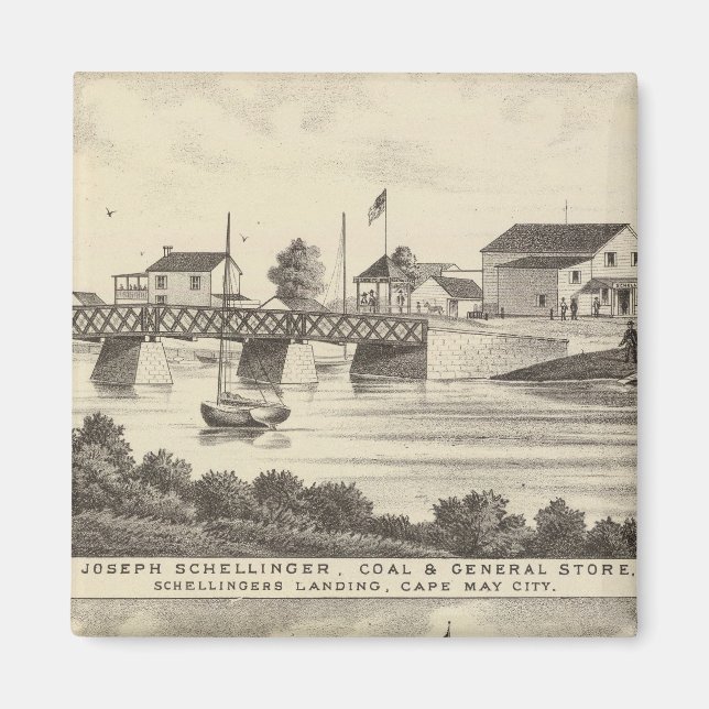 Schellinger Store och Ocean House Magnet (Framsidan)