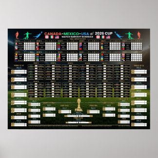 Schema för VM i fotboll 2026 Poster