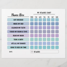 Schemalägg dagligt byte för Personlig av diagram f Reklamblad