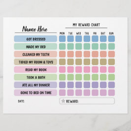 Schemalägg dagligt byte för Personlig av diagram f Reklamblad