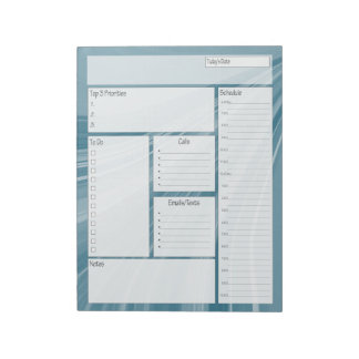 Schemalägg för daglig planering av takvåg anteckningsblock
