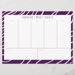 Schemalägg för personligens Lila budget varje veck