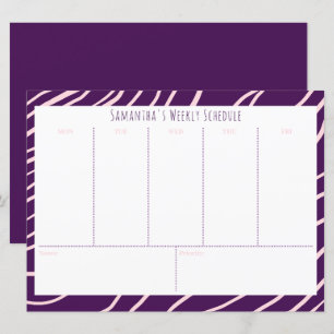 Schemalägg för personligens Lila budget varje veck