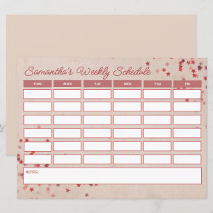 Schemalägg för Rosa av klass Veckobaserade budgetp