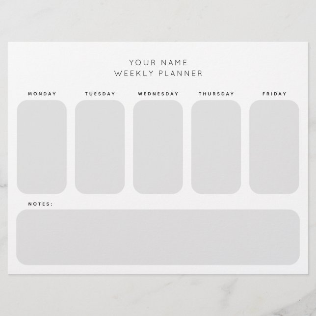 Schemalägg Office-organisation för arbetsveckors p Brevhuvud (Framsida)