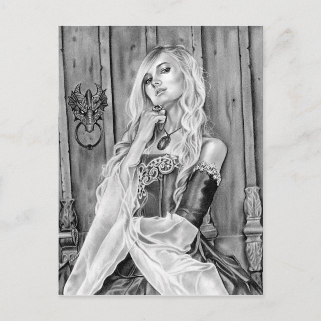 Schemalägg vykort för Dam (Framsida)