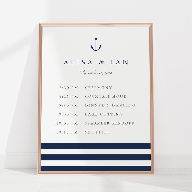 Schematecken för Nautisk anchor Bröllop Poster (Skapare uppladdad)