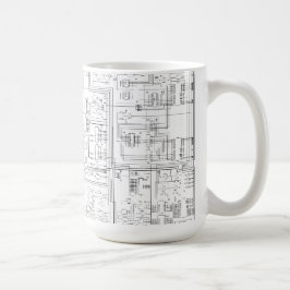 Schematisk diagrammugg kaffemugg