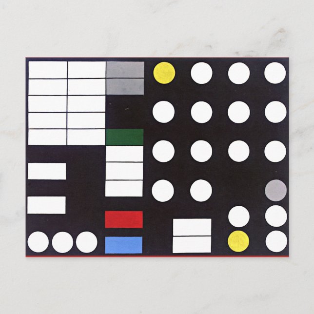 Schematisk sammansättning, abstrakt konst vykort (Framsida)