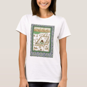 Schematiskt beskåda av Meckan, visning Qua'bahen, T-shirt