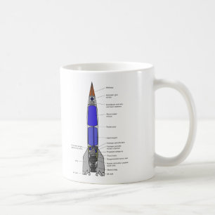 Schematiskt diagram av en design för raket V-2 Kaffemugg