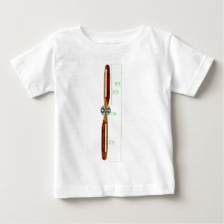Schematiskt stöttaflygplan för träpropeller t-shirt