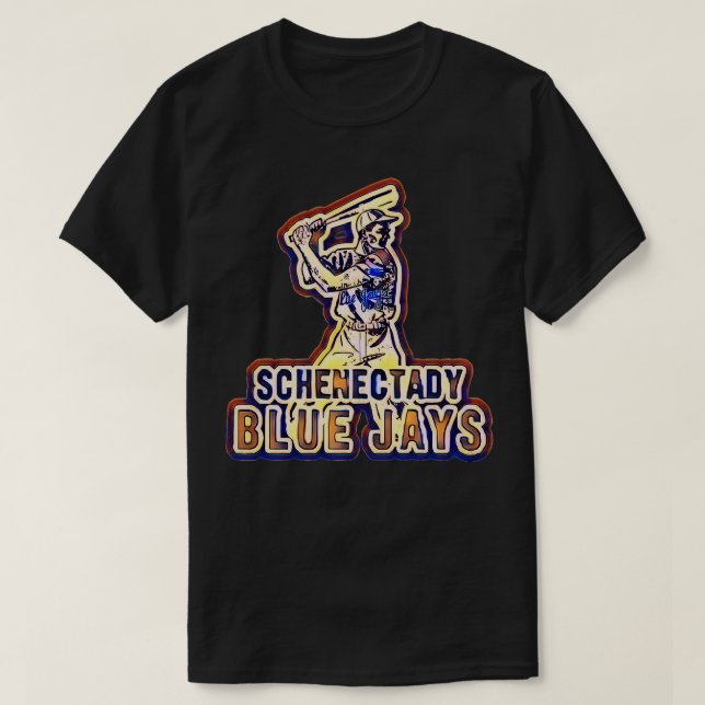 Schenectady Blue Jays Baseball Klubb T Shirt (Design framsida)