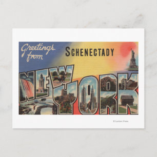 Schenectady, New York - Stora Brev Scenes Vykort