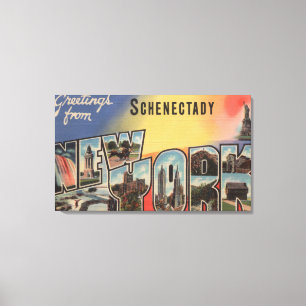 Schenectady New York - stora brevplatser Canvastryck