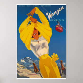 Schengen, Schweiz, Ski Poster