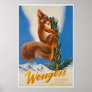Schengen, Schweiz, Ski Poster