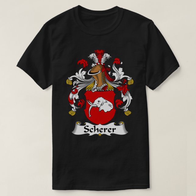 Scherer Jackar Arm Family Crest T Shirt (Design framsida)