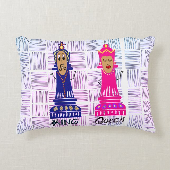 schess stil prydnadskudde (Framsidan)