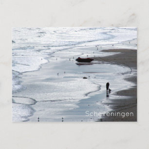 Scheveningen Beach: Havet kommer till stranden vid Vykort
