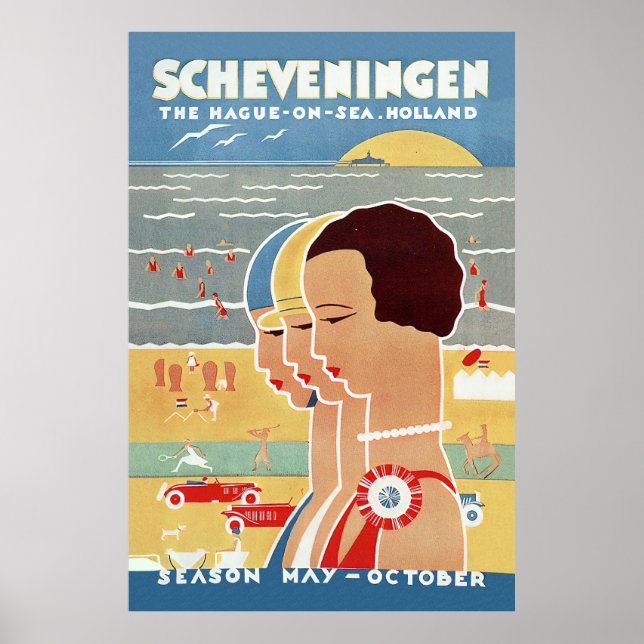 Scheveningen Beach Poster (Framsidan)