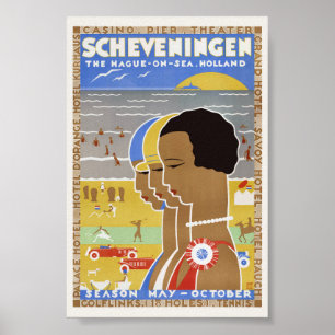 Scheveningen Haag om havet. Holland Vintage Poster
