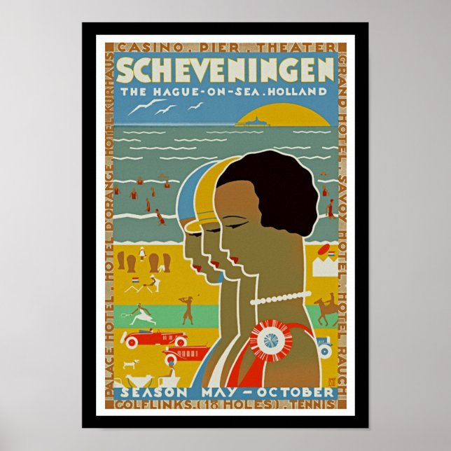 Scheveningen ~ Haag on Sea, Nederländerna Poster (Framsidan)