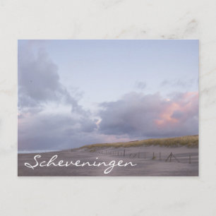 Scheveningen kusten sunset text postcard vykort