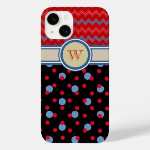 schevron & polkadots mönster giromonogram