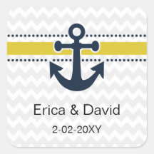 schevron rand, ankare, nautiska kuvert sälar