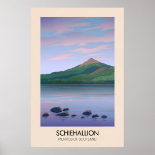 Schiehallion Munros i Skottland Resa Poster