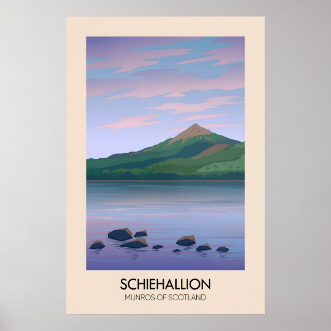 Schiehallion Munros i Skottland Resa Poster (Framsidan)