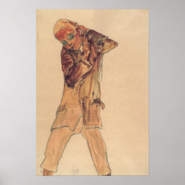 Schiele - Boy with Long Skirt 1910 Poster